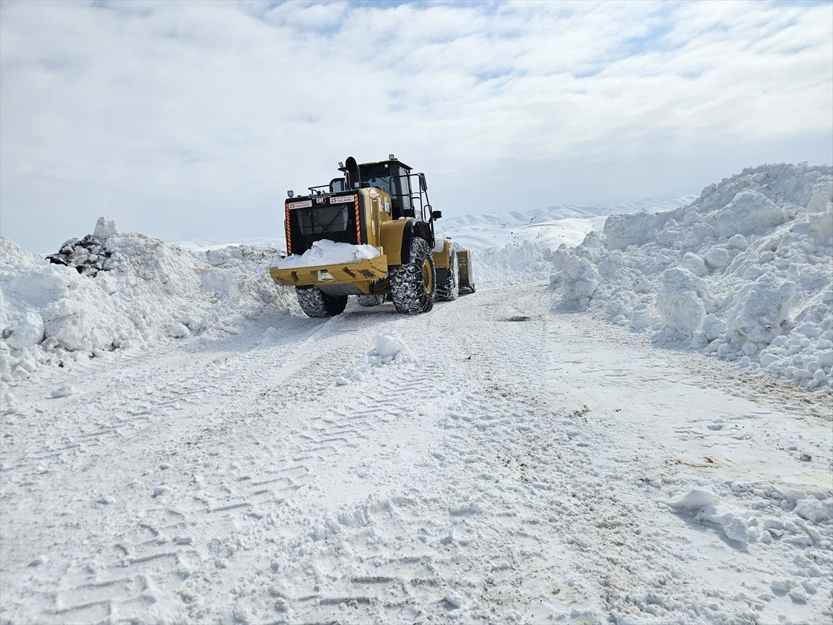 Erzurum, Tunceli ve Kars'ta kar nedeniyle 198 yerleşim yerinin yolu kapandı