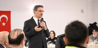 Erzurum Valisi Baruş, zorlu kış koşullarında görev alan polislerle iftarda buluştu