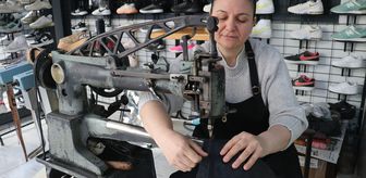 Eşine yardım için başladığı ayakkabı tamirciliğinde usta oldu