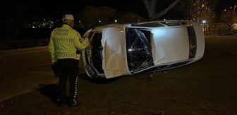Eskişehir'de otomobilin devrilmesi sonucu 1 kişi yaralandı