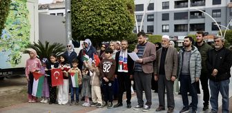 Fethiye'de Filistin ve İran'da ölen çocuklar için protesto gösterisi yapıldı