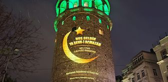 Galata Kulesi'ne ramazana özel görseller yansıtıldı