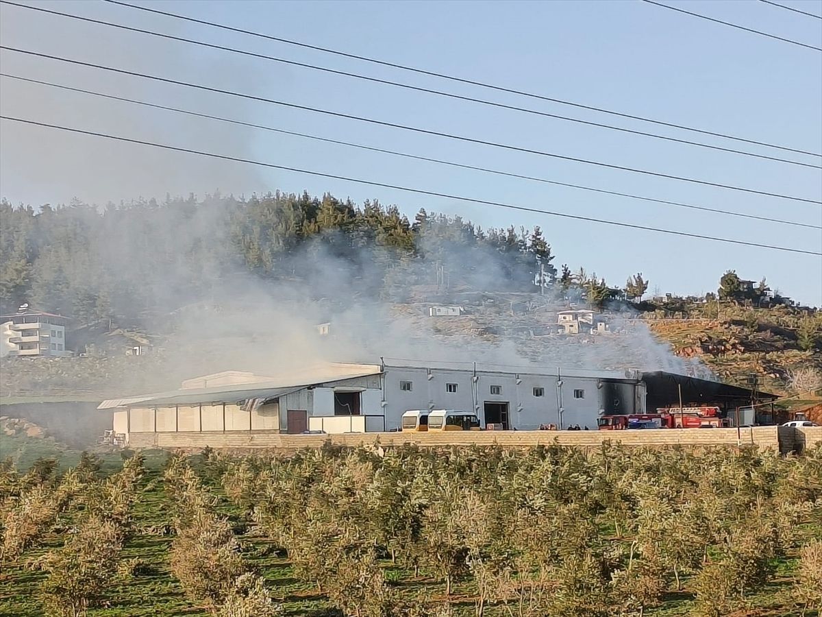 Gaziantep'teki biber fabrikasında çıkan yangın söndürüldü