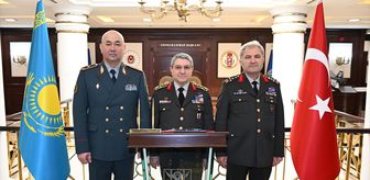 Genelkurmay Başkanı Orgeneral Bayraktaroğlu, Kazakistan Kara Kuvvetleri Komutanı Tuğgeneral Kuchekbayev'i kabul etti