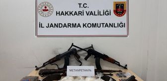Hakkari'de silah, mühimmat ve uyuşturucu ele geçirildi