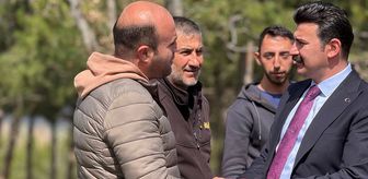 Hamamözü Kaymakamı Ertuğrul Arslan öğrencilerle fidan dikti