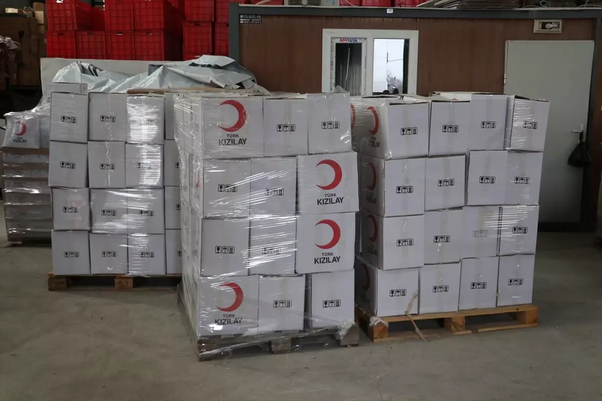 Hatay'da hazırlanan hijyen kolileri Gazze'ye ulaştırılacak