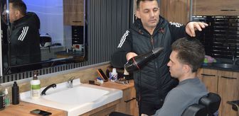 Havza'da berberlerde bayram yoğunluğu yaşanıyor