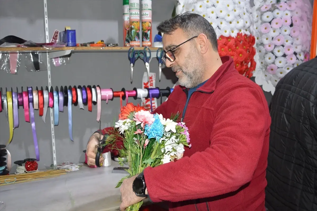 Havza'da çiçekçilerde 14 Şubat Sevgililer Günü yoğunluğu