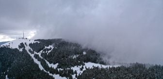 Ilgaz Dağı'nda sis havadan görüntülendi