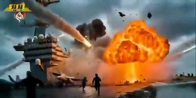 Iran's warning to the U.S.: Trump's fleet destroyed in AI video