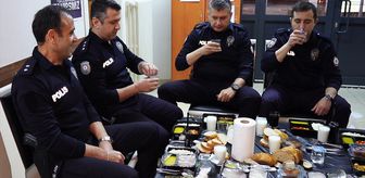 Isparta'da polisler ilk iftarını görev başında yaptı