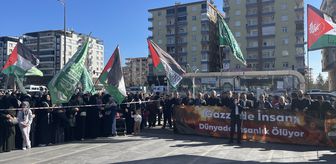 İsrail'in Gazze'ye saldırıları Diyarbakır'da protesto edildi