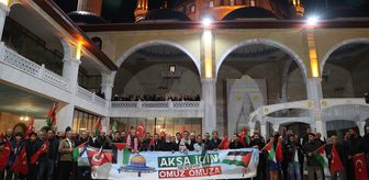 İsrail'in Mescid-i Aksa'yı ibadete kapatması Nevşehir'de protesto edildi