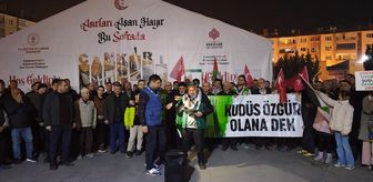 İsrail'in Mescid-i Aksa'yı ibadete kapatması ve Gazze'ye saldırıları Çankırı'da protesto edildi