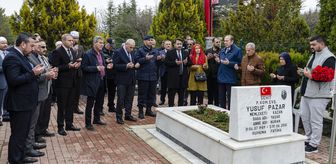 Kahramankazan'da şehitlik ziyaret edildi