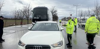 Karaman Valisi Çiçek trafik denetimine katıldı
