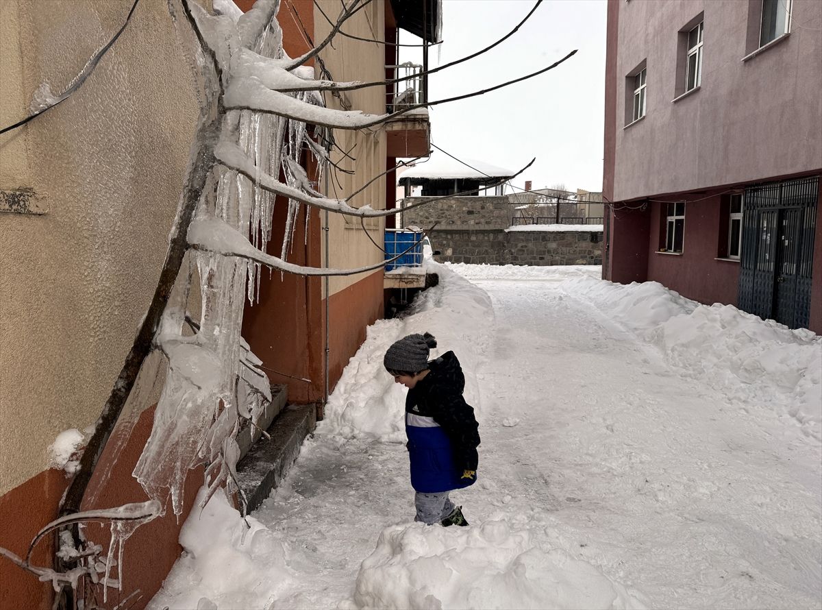 Kars ve Ardahan'da kar yağışı ve soğuk hava etkili oluyor