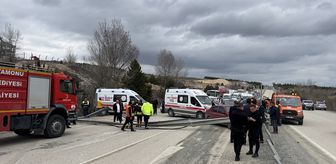 Kastamonu'da devrilen hafriyat kamyonunun sürücüsü yaralandı