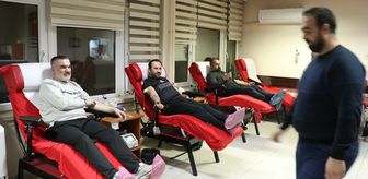 Kayseri'de Galatasaray taraftarları ile eğitim çalışanları kan bağışı yaptı