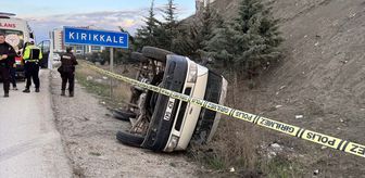 Kırıkkale'de şarampole devrilen minibüsteki 5 kişi yaralandı