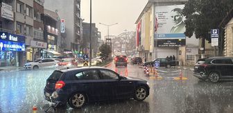 Kırklareli'nde sağanak ve dolu etkili oldu