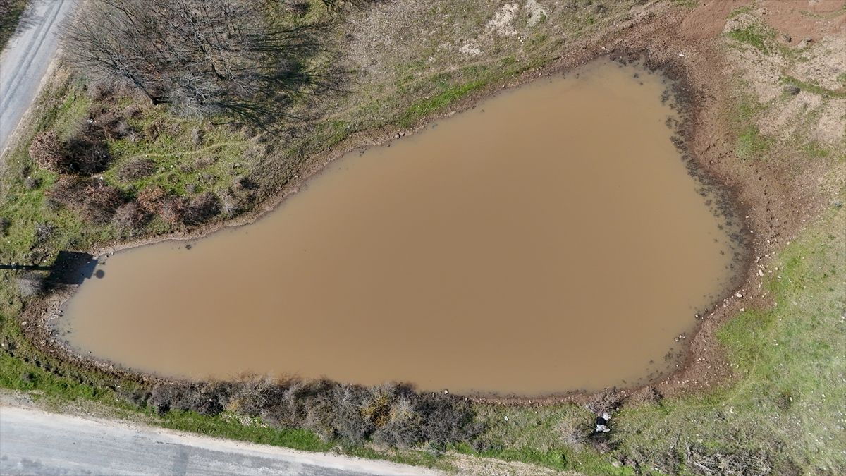 Kırklareli'nde Taşlık Göleti'nin doluluk oranı yağışlarla arttı