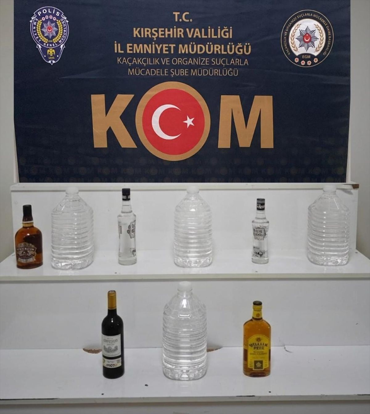 Kırşehir'de kaçak alkol operasyonunda 1 şüpheli yakalandı