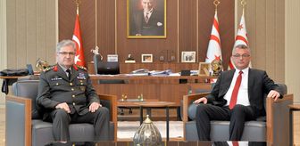 KKTC Cumhurbaşkanı Erhürman, Kara Kuvvetleri Komutanı Orgeneral Tokel'i kabul etti