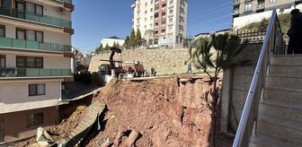 Kocaeli'de inşaat alanındaki çalışmalar sırasında istinat duvarı çöktü