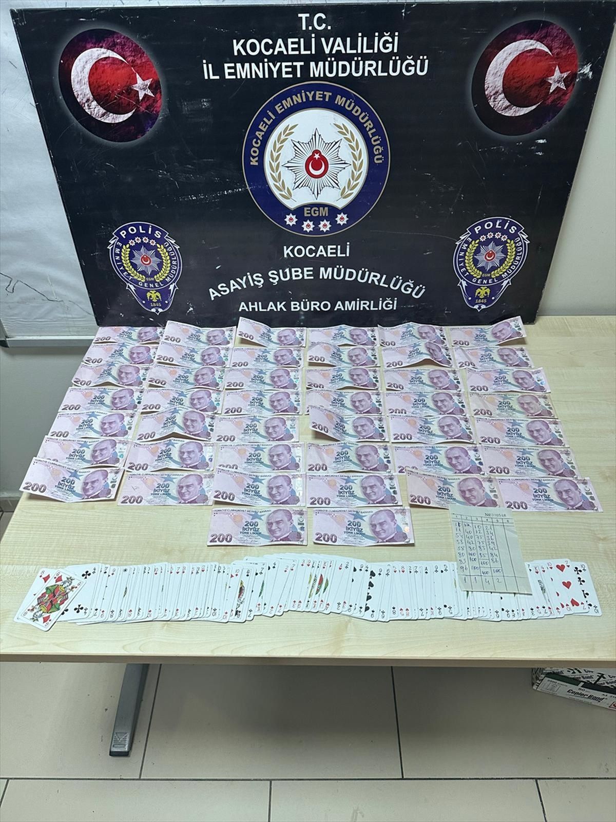 Kocaeli'de kahvehanede kumar oynatan kişi hakkında adli işlem