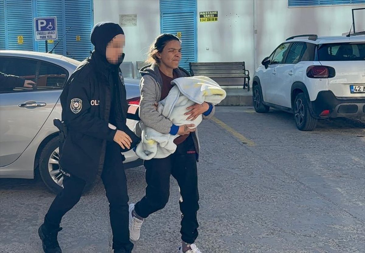 Konya'da bebeğinin bezine uyuşturucu saklayan şüpheli tutuklandı