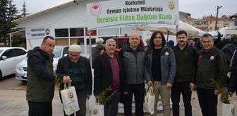 Korkuteli ilçesinde Orman Haftası'nda fidanlar toprakla buluşturuldu