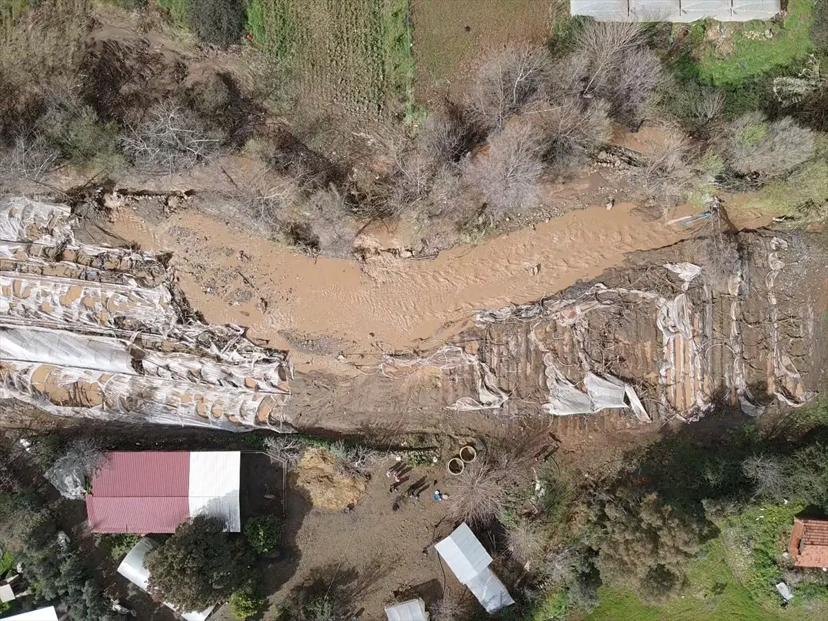 Köyceğiz'de derelerin taşması sonucu evleri su bastı, tarım alanları su altında kaldı