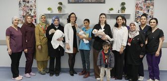 Malatya'da 750 gram doğan 3 bebek taburcu edildi