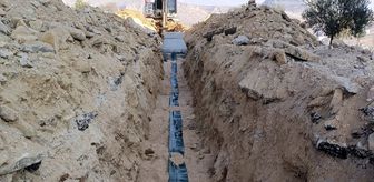 Mardin'de bir mahallede atıksu hattı döşeme çalışmaları tamamlandı