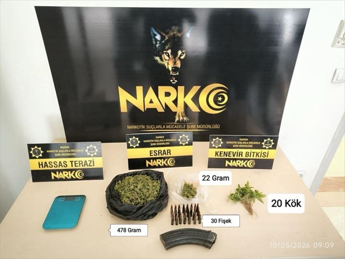 Mardin'de düzenlenen uyuşturucu operasyonunda 2 şüpheli yakalandı