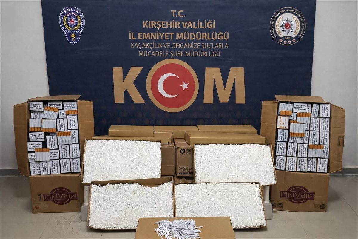 Kırşehir'de 72 bin makaron ele geçirildi