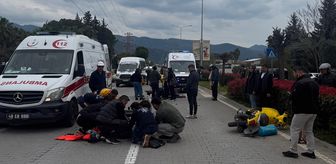 Marmaris'te otomobille çarpışan motosikletteki 2 İngiliz turist ağır yaralandı