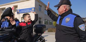 Mersin'de DMD hastası çocuğun polis olma hayali bir günlüğüne gerçek oldu