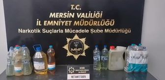Mersin'de takibe alınan cipte 27 litre sentetik uyuşturucu ele geçirildi