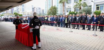 Mersin'de trafik kazasında şehit olan polis memuru için cenaze töreni düzenlendi