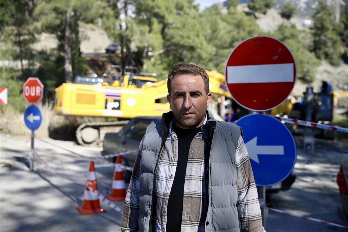 Muğla'da heyelan yaşanan alan havadan görüntülendi
