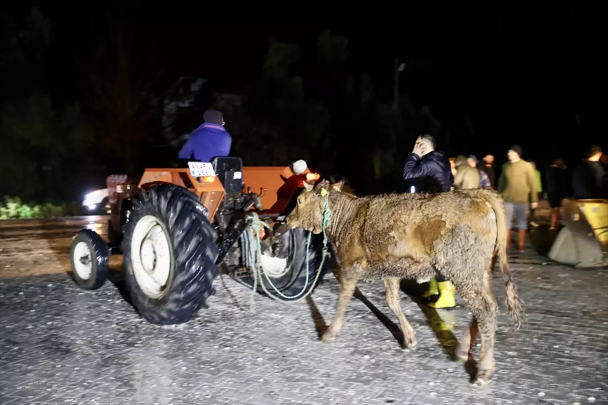 Muğla'nın Seydikemer ilçesindeki su baskını nedeniyle bazı evler tahliye edildi