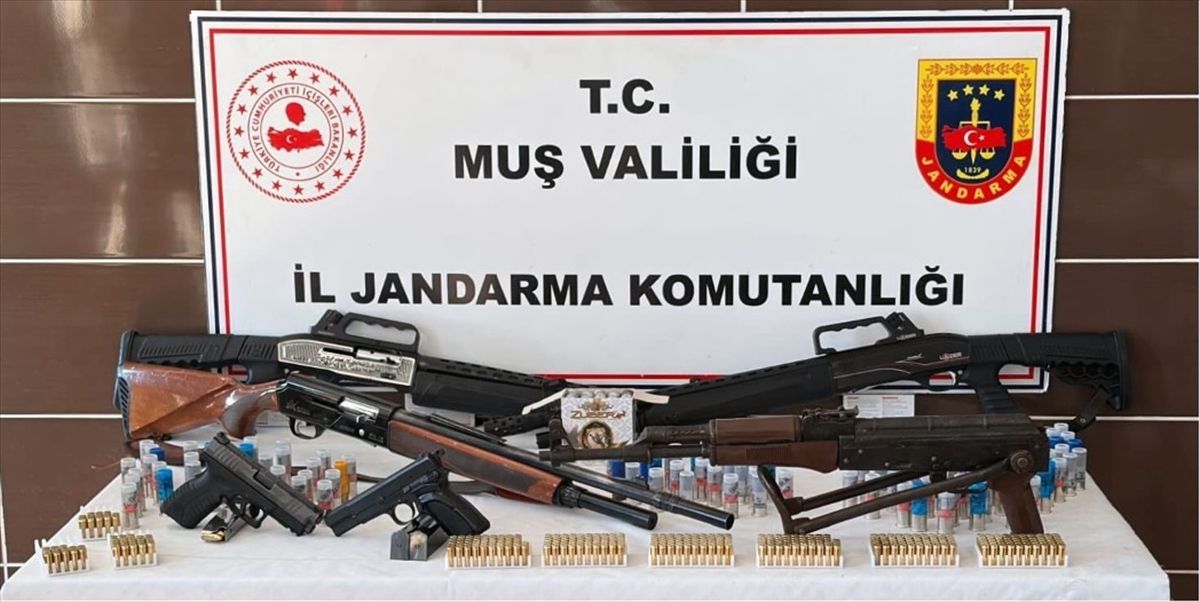 Muş'ta silah ve mühimmat ele geçirildi