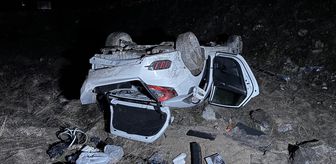 Nevşehir'de şarampole devrilen otomobildeki 4 kişi yaralandı