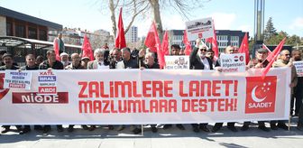 Niğde'de İsrail'in Gazze'ye yönelik saldırıları protesto edildi
