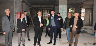 Nusaybin Kaymakamı Çakır, yapımı süren ilkokul inşaatını inceledi