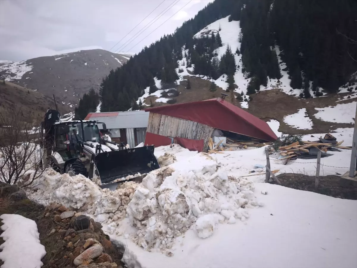 Ordu'da çığ düşmesi sonucu bir ev kullanılamaz hale geldi