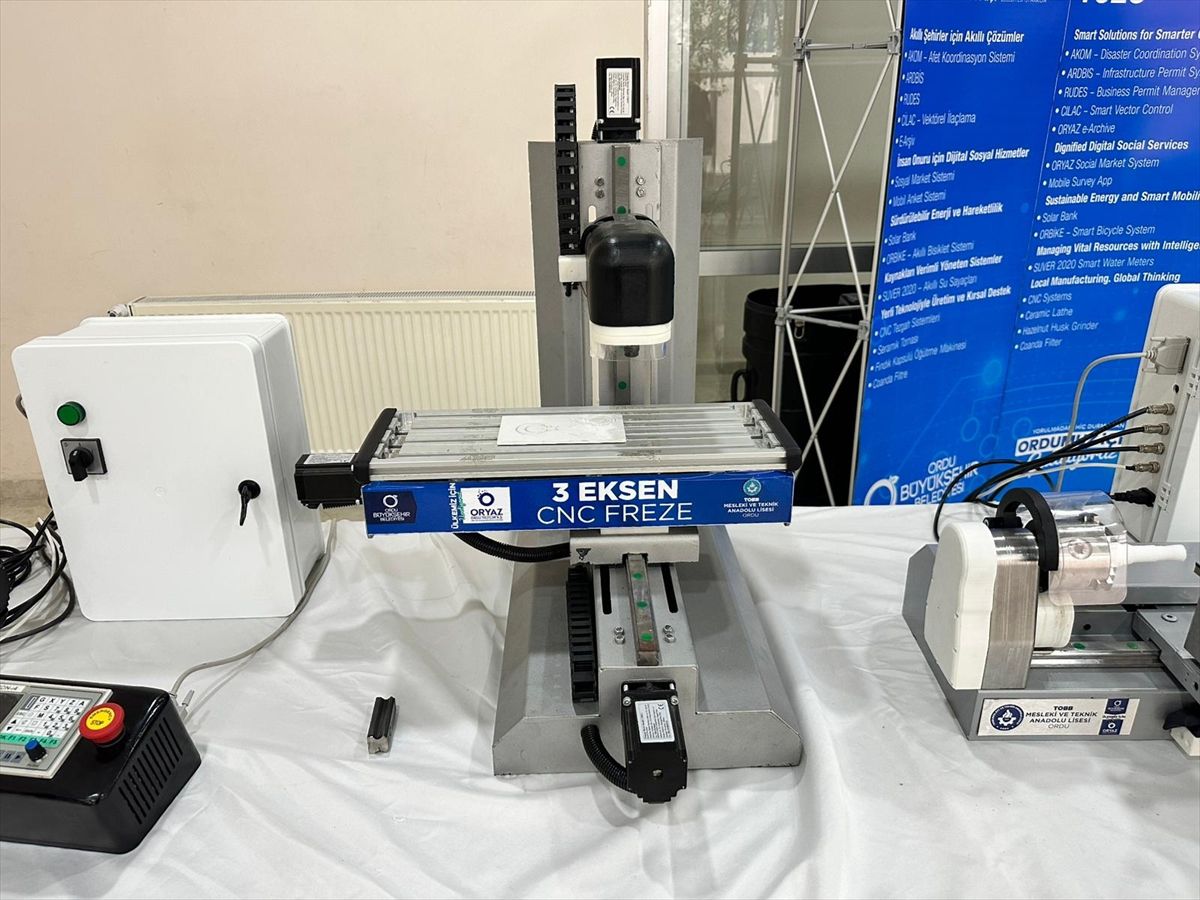 Ordu'da lise öğrencileri CNC makineleri üretti